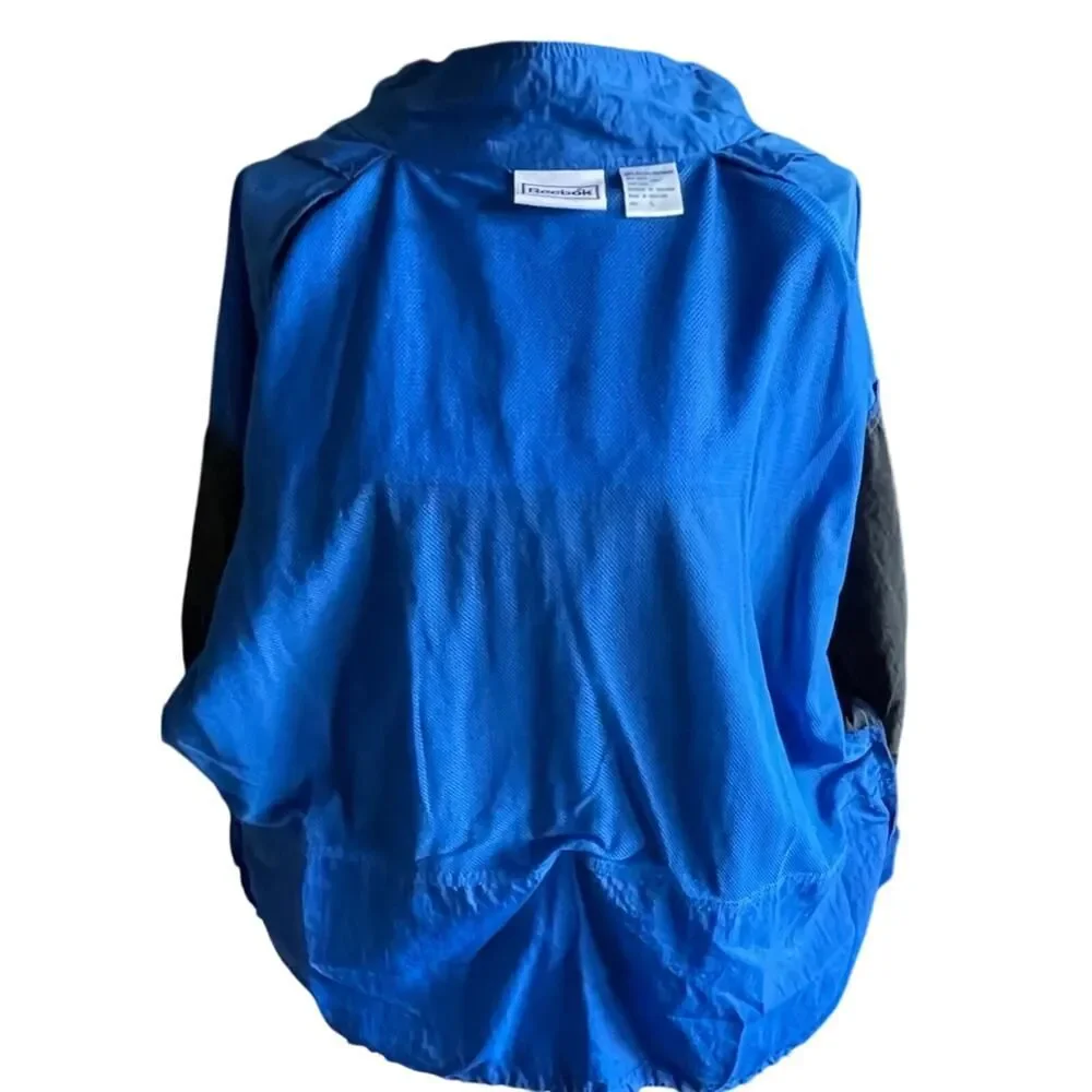 Vintage Reebok Blue & Black Windbreaker Size Large